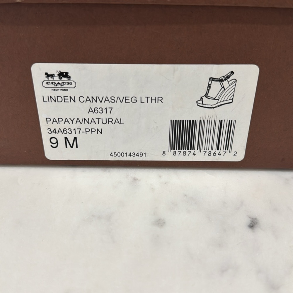 Coach Linden Canvas Wedge size 9 worn 1x - Picture 12 of 12